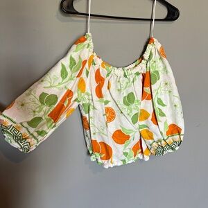 Rachel Zoe Off Shoulder Cropped Top Size Small